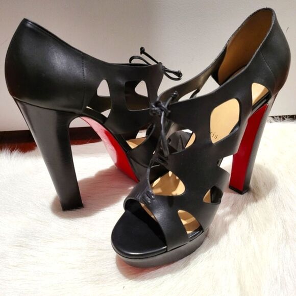 Christian Louboutin Fossil 140 Calf Stilletto Heel Sz 40.5 with Dust Bag - Picture 6 of 12